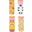 Set 4 Pack of Anti-slip Socks - Giraffe and Zebra - Orange/Green