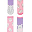 Set 4 Pack of Anti-slip Socks - Hippo and Elephant - Purple/Pink