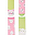 Set 4 Pack of Anti-slip Socks - Cat and Lamb - Green/Pink