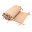 Cot Bumper - Pale Peach - 100% Cotton Muslin with Polyester Filling