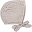 Lou Baby Bonnet, Powder (3-6 and 9-12 months) - 100% organic cotton