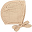 Lou Baby Bonnet, Pale Peach (3-6 and 9-12 months) - 100% organic cotton Lou Baby Bonnet, Pale Peach (3-6 and 9-12 months) - 100% organic cotton