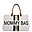 Mommy Bag Diaper Bag - 55x30x40 cm - Off white stripes Black/Gold - Includes foldable changing mat! Mommy Bag Diaper Bag - 55x30x40 cm - Off white stripes Black/Gold - Includes foldable changing mat!