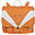 Satchel, Mr Fox - Cotton (29x10x25cm) Satchel, Mr Fox - Cotton (29x10x25cm)