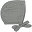 Lou Baby Bonnet, Silver Grey (3-6 and 9-12 months) - 100% organic cotton