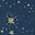 Colorado Square Playmat, Gold Stella/Night Blue - 100x100 cm - Organic cotton