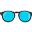 Blue Collection Sunglasses, The Agent - Black Keyhole/Polarized Dark Blue Lens - 100% UV Protection Blue Collection Sunglasses, The Agent - Black Keyhole/Polarized Dark Blue Lens - 100% UV Protection