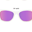 Blue Collection Sunglasses, The Trendsetter - Transparent Keyhole/Polarized Purple Lens - 100% UV Protection - 1 Years Lost & Found Guarantee