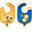 Reversible Soother Bib, Lion/Monkey - 100% Cotton