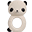 Teething Ring, White Panda - 100% Natural Rubber