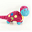 Dinosaur Rattle, Pink Dippi - Fair Trade Dinosaur Rattle, Pink Dippi - Fair Trade