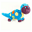 Dinosaur Rattle, Blue Dippi - Fair Trade Dinosaur Rattle, Blue Dippi - Fair Trade