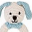 Wooden Ring Rattle - Blue Bunny - Fair Trade, Organic Cotton Wooden Ring Rattle - Blue Bunny - Fair Trade, Organic Cotton