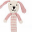 Pink Bunny Stick Rattle - Fair Trade, Organic Cotton Pink Bunny Stick Rattle - Fair Trade, Organic Cotton