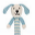 Blue Bunny Stick Rattle - Fair Trade Organic Cotton Blue Bunny Stick Rattle - Fair Trade Organic Cotton