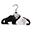 Set 10 Hangers, Velvet - Black Bear Set 10 Hangers, Velvet - Black Bear