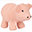 3-in-1 Rattle, Teether, Bath Toy - Pig, My First Farm - 100% Natural Rubber