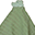 Crocodile Comforter with Rubber Teether, Green - Natural Rubber and Organic Cotton