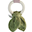 Safari Teething Ring, Green - Natural Rubber and Organic Cotton