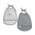 2-Pack Waterproof Bib with Pocket Elphee, Grey Tones