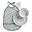 Baby Dinner Set Happy Dots, Blue - 3 pieces + waterproof bib included!