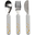 Cutlery Set, Grey/Gold - Stainless steel Cutlery Set, Grey/Gold - Stainless steel