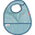 Waterproof Bib with Pocket Contour, Blue/Gold - 36x26 cm - Velcro closing Waterproof Bib with Pocket Contour, Blue/Gold - 36x26 cm - Velcro closing