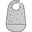 Waterproof Bib with Pocket Contour, Grey - 42x27,5 cm - Velcro closing Waterproof Bib with Pocket Contour, Grey - 42x27,5 cm - Velcro closing