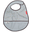 Waterproof Bib with Pocket Contour, Grey/Gold - 36x36 cm - Velcro closing Waterproof Bib with Pocket Contour, Grey/Gold - 36x36 cm - Velcro closing