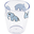 Yummy Mini Glass Deer Friends, Blue - 120 ml Yummy Mini Glass Deer Friends, Blue - 120 ml