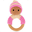 Pixie Wooden Ring, Pink - Organic Cotton - Handmade