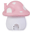 LED Night Light, Mushroom House with Stickers - Pink