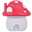LED Night Light, Mushroom House with Stickers - Red LED Night Light, Mushroom House with Stickers - Red