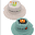 Reversible Summer Hat Anti-UV UPF 50+ Lion+Sloth - 100% cotton Reversible Summer Hat Anti-UV UPF 50+ Lion+Sloth - 100% cotton