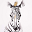 Zebra Oil Painting with Golden Details - 30x40 cm Zebra Oil Painting with Golden Details - 30x40 cm