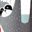 Reusable Snack Bag Sloth Grey - 2 Pieces