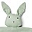 Agnete Cuddle Cloth - Rabbit Dusty Mint - 100% Organic Cotton Agnete Cuddle Cloth - Rabbit Dusty Mint - 100% Organic Cotton