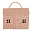 Rattan Casa Bag - Rose - 21x19x10 cm Rattan Casa Bag - Rose - 21x19x10 cm
