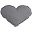 Heart Cushion Small - Silver Grey Heart Cushion Small - Silver Grey