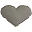 Heart Cushion Medium - Silver Grey Heart Cushion Medium - Silver Grey