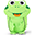 Kids Backpack 1-3 years - Neon Frog - Eco-friendly and playful!