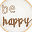 Embroidery Hoop Kit - Be Happy - 16 cm Embroidery Hoop Kit - Be Happy - 16 cm