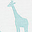 Yvon Short Sleeved Body - Light Teal Giraffe/Stripes - 100% Organic Cotton