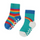 Grippy Socks Pack of 2 - Pacific Aqua Rainbow - Organic Cotton