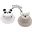 Reversible Summer Hat Anti-UV UPF 50+ - Panda+Koala - 100% Cotton - New Design