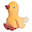 Soft Toy with Rattle - Tara the Duck - 100% Organic Cotton