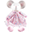 Meiya in Floral Dress - Natural Rubber and Organic Cotton -25cm
