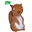 3-in-1 Rattle, Teether, Bath Toy - Squirrel, My First Arctic Animals - 100% Natural Rubber