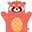 Bath Mitt - Red Panda - 100% cotton Bath Mitt - Red Panda - 100% cotton