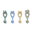 Liva Silicone Spoon 4 pack - Peppermint Multi Mix